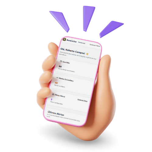 Smartphone BoraLicitar mockup